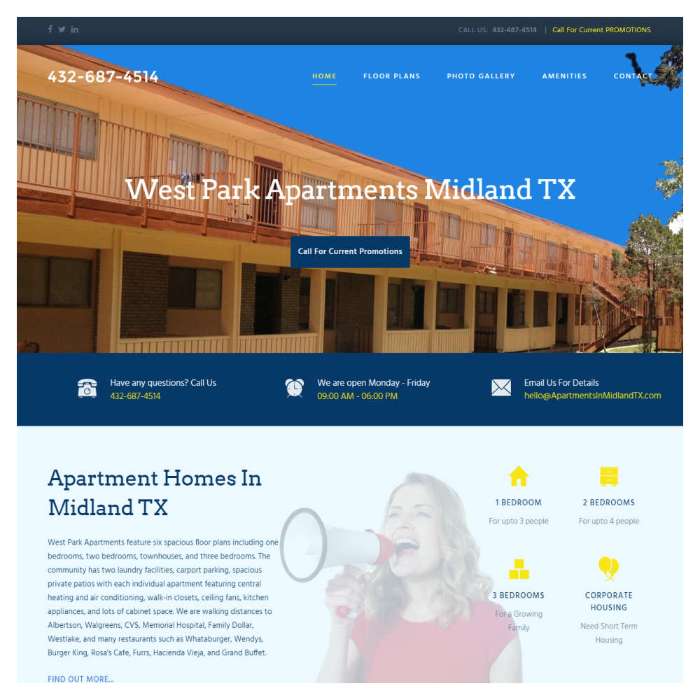 Web Design Plano -Apartments In Midland TX