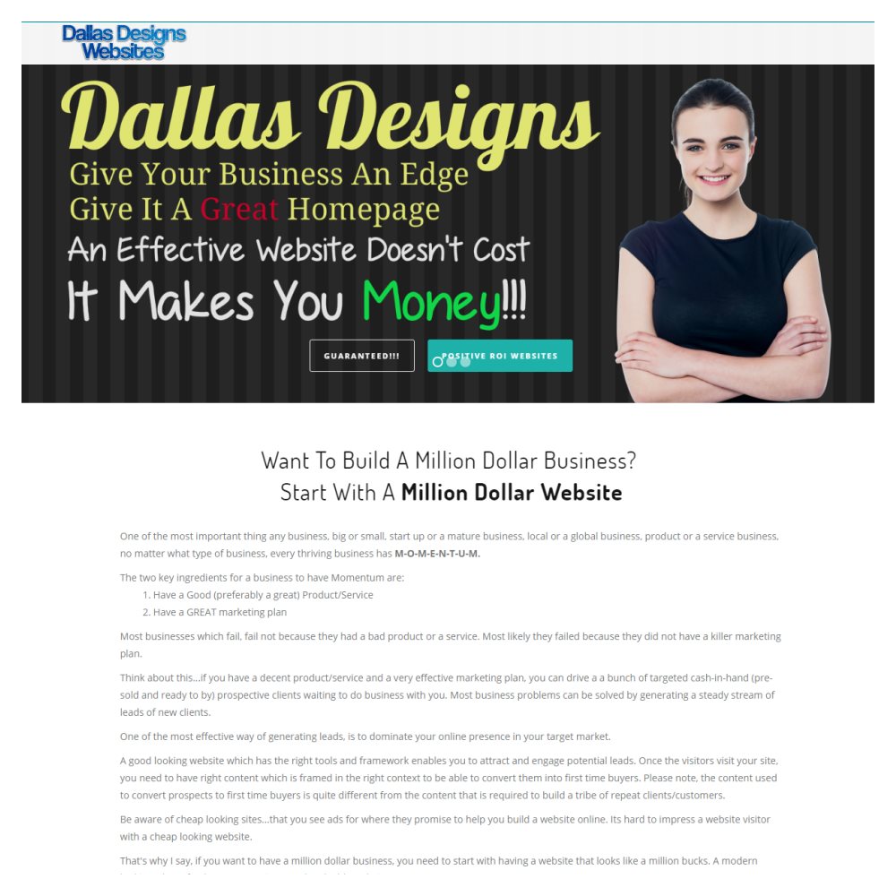 Web Design Plano - Dallas Designs Websites - Plano Frisco